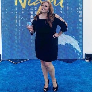 MSK Cocktail Dress With Crystal Sleeve Detail